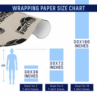 Skin Cancer Warrior Boxing Gift Wrapping Paper Roll His Fight My Fight