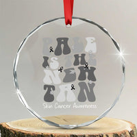 Skin Cancer Warrior Crystal Glass Ornament Pale Is The New Tan