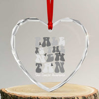 Skin Cancer Warrior Heart Crystal Glass Ornament Pale Is The New Tan