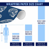 Skull 45 lbs Plate Weight Lifting Gym Workout Wrapping Paper Roll - Wonder Print Shop