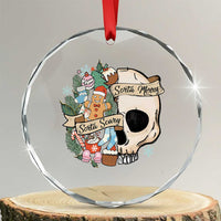 Skull Christmas Crystal Glass Ornament Sorta Scary Sorta Merry TS02