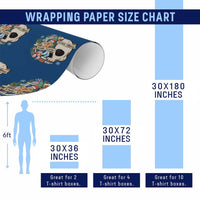 Skull Christmas Wrapping Paper Roll Sorta Scary Sorta Merry