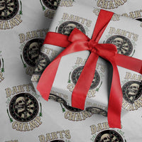 Skull Dartboard Retro Vintage Wrapping Paper Roll Darts Player Champion Gift - Wonder Print Shop