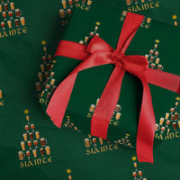 Sláinte Christmas Tree Pint Glass Wrapping Paper Roll Ale Glass Beer Drinking Lover Holiday Party - Wonder Print Shop