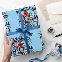 Slapsquatch Hockey Player Wrapping Paper Roll Funny Bigfoot Ugly Christmas Gift - Wonder Print Shop