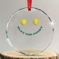 Slay The Court Tennis Girl Crystal Glass Ornament Funny Tennis Player Gift - Wonder Print Shop