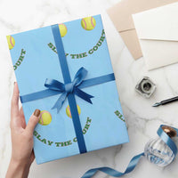 Slay The Court Tennis Girl Wrapping Paper Roll Funny Tennis Player Gift - Wonder Print Shop