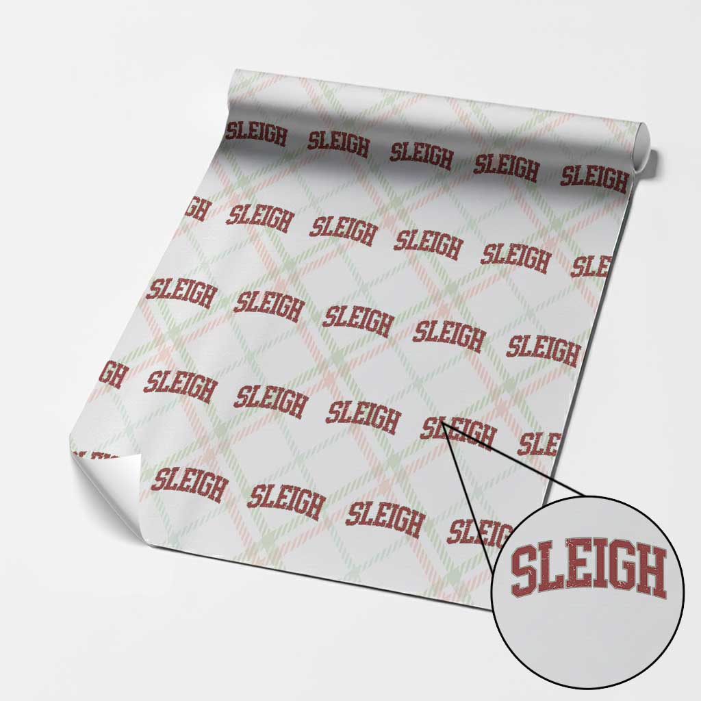 Sleigh Christmas Wrapping Paper Roll Funny Women Retro Merry Xmas Family Holiday - Wonder Print Shop