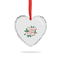 Sleigh Girl Sleigh Heart Crystal Glass Ornament Xmas Retro Groove Slay Girl Mistletoe - Wonder Print Shop