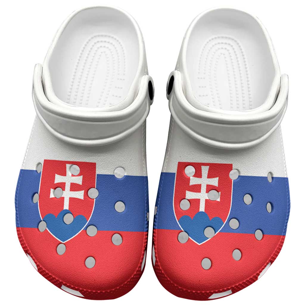 Slovakia Clogs Shoes Flag Color Inspiration - Wonder Print Shop