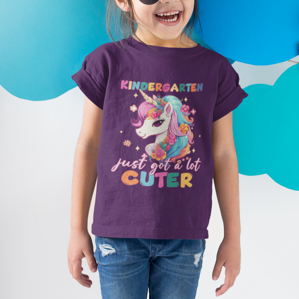 Cute Kindergarten Unicorn T Shirt For Kid Just Got A Lot Cuter Kinder Girl - Wonder Print Shop