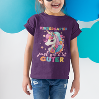Cute Kindergarten Unicorn T Shirt For Kid Just Got A Lot Cuter Kinder Girl - Wonder Print Shop