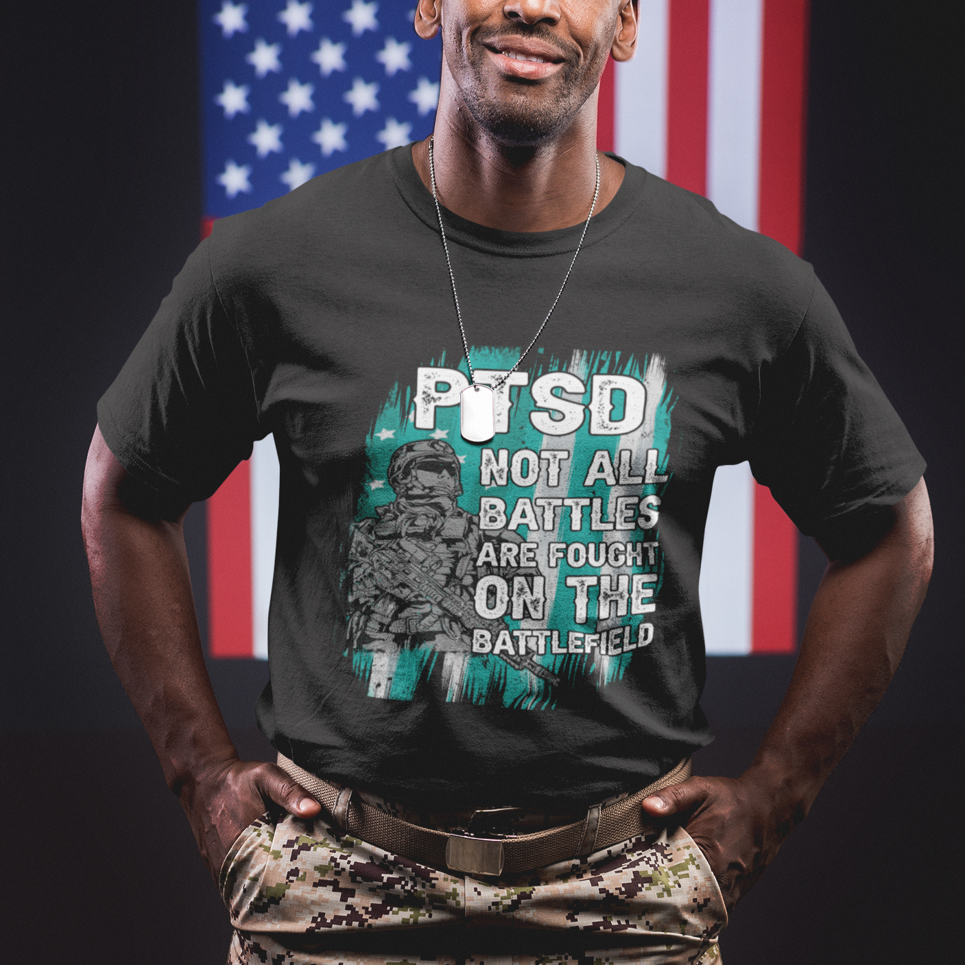 Veteran PTSD T Shirt Not All Battles Are Fought On The Battlefield - Wonder Print Shop