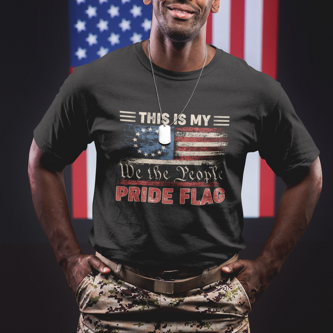 This Is My Pride Flag USA American 4th Of July Patriotic T Shirt - Wonder Print Shop