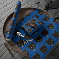 Smoking Cat Y2K Wrapping Paper Roll Vintage Black Cat Edgy Retro 90s Grunge - Wonder Print Shop
