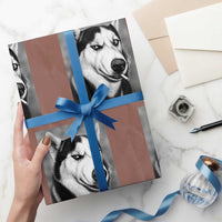 Smoking Siberian Husky Meme Wrapping Paper Roll Funny Dog Face Gift For Dog Lovers