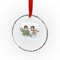 Snowasis Some Might Sleigh Christmas Crystal Glass Ornament Funny Music Lovers Snowman Singers Band - Wonder Print Shop