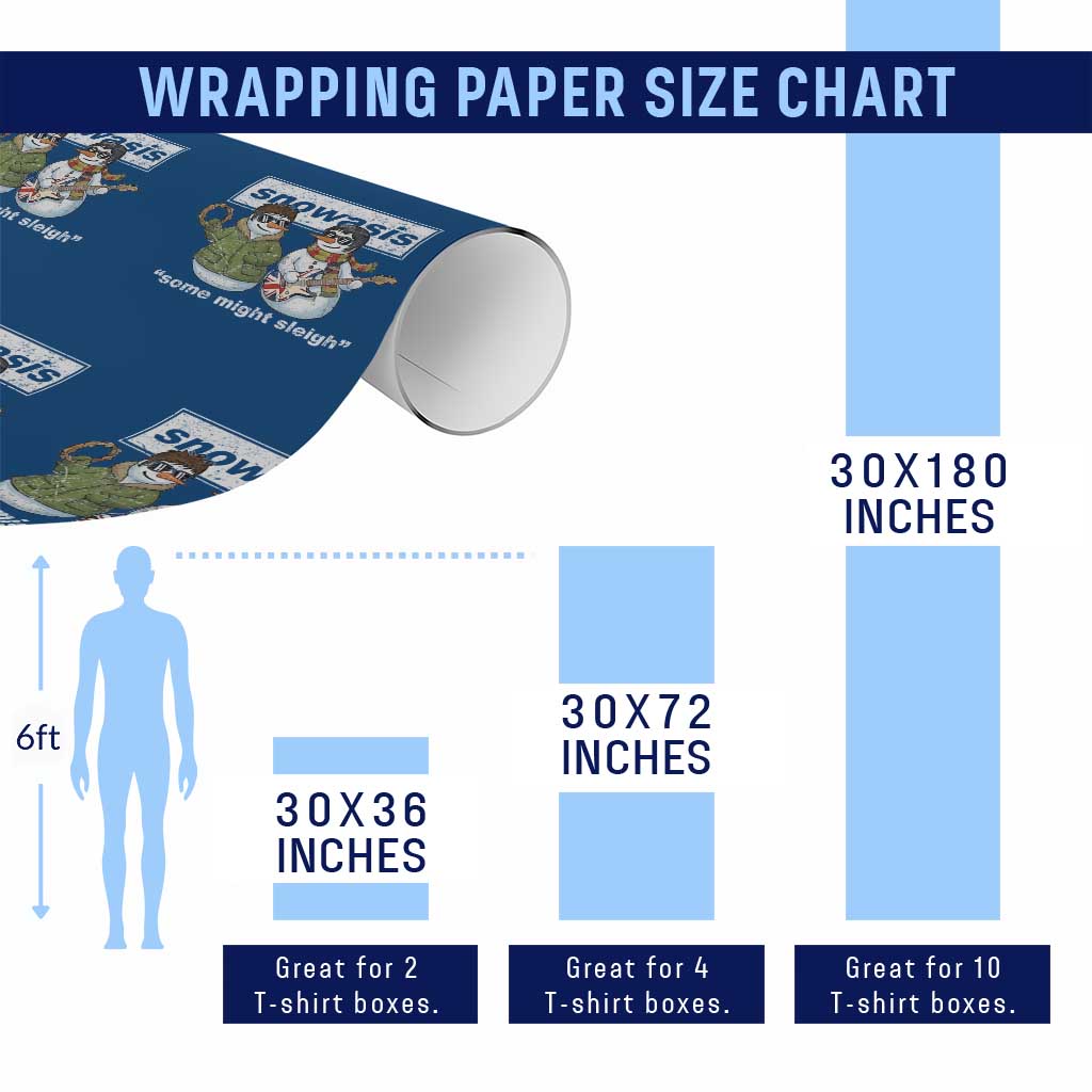 Snowasis Some Might Sleigh Christmas Wrapping Paper Roll Funny Music Lovers Snowman Singers Band - Wonder Print Shop