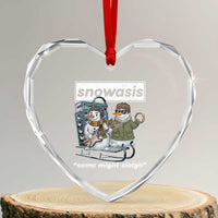 Snowasis Some Might Sleigh Heart Crystal Glass Ornament Funny Christmas Snowmen Rock Band - Wonder Print Shop