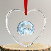 Snowboard Moon Snowboarding Winter Sports Heart Crystal Glass Ornament - Wonder Print Shop