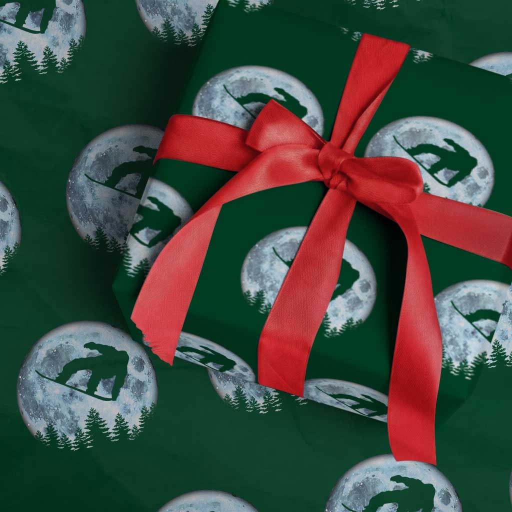 Snowboard Moon Snowboarding Winter Sports Wrapping Paper Roll - Wonder Print Shop