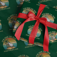 Snowman in july Wrapping Paper Roll Hawaian Beach Vacation Christmas in July