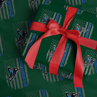 Snowmobile American Flag  Snowcross Riding Winter Sport Wrapping Paper Roll - Wonder Print Shop