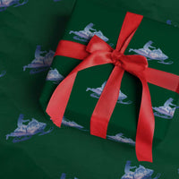 Snowmobile Snow Mountain Forest Snowmobiling Winter Sport Wrapping Paper Roll - Wonder Print Shop