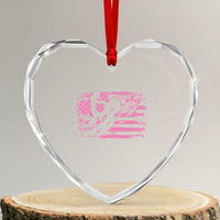 Snowmobile Snowcross Girls Pink American Flag Heart Crystal Glass Ornament - Wonder Print Shop