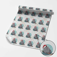 Snowy Seal Ice Hockey Lover Wrapping Paper Roll Funny Christmas Gift - Wonder Print Shop
