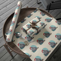 Snowy Seal Ice Hockey Lover Wrapping Paper Roll Funny Christmas Gift - Wonder Print Shop