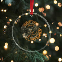 Soar On Wings Like Eagles Christian Crystal Glass Ornament Isaiah 40 31 Bible Verse