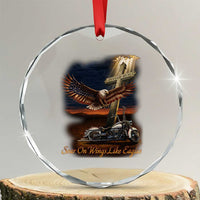 Soar On Wings Like Eagles Christian Crystal Glass Ornament Isaiah 40:31 Bible Verse Faith Motorcycle