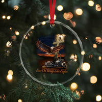 Soar On Wings Like Eagles Christian Crystal Glass Ornament Isaiah 40:31 Bible Verse Faith Motorcycle