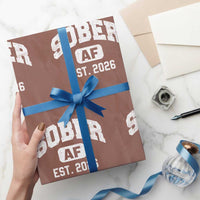 Sober AF 2026 AA Recovery Achiever Sobriety Anniversary Wrapping Paper Roll