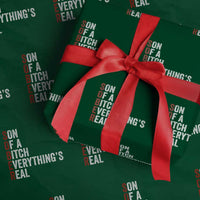 Sobriety Anniversary Wrapping Paper Roll Sober Son Of A Bitch Everythings Real AA NA