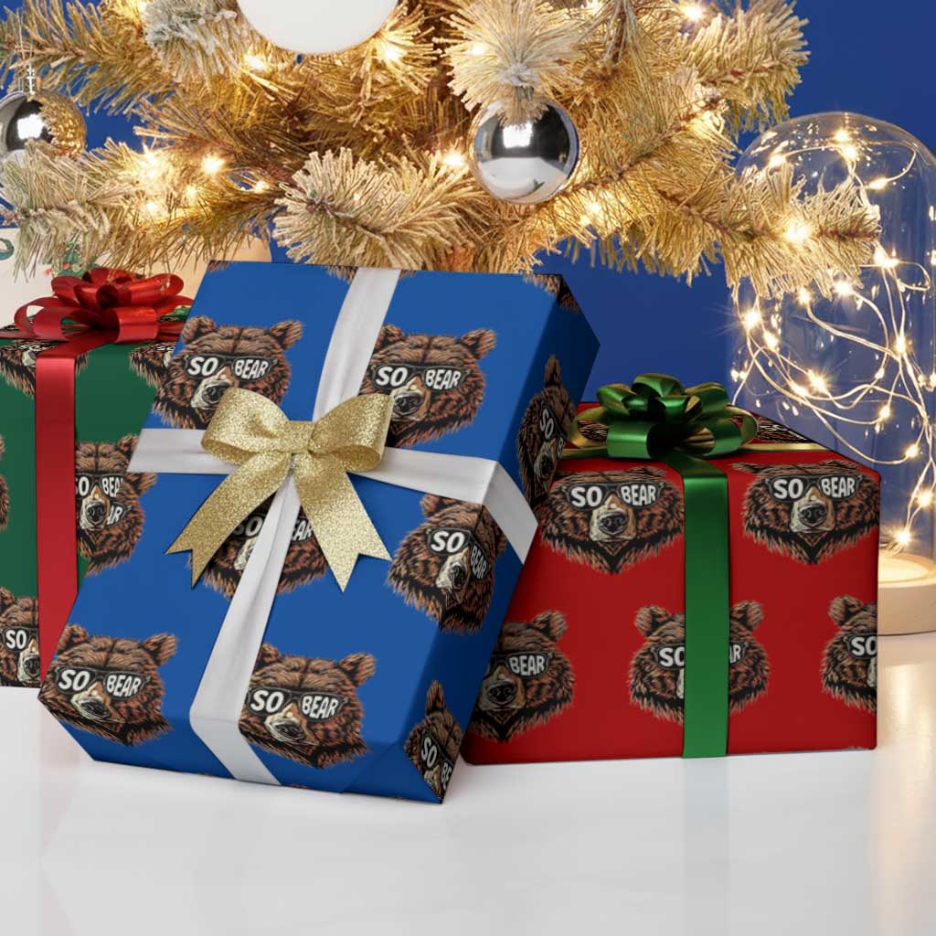 Sobriety Anniversary Sober Bear AA NA Recovery Wrapping Paper Roll