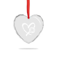 Sobriety Heart Sober Anniversary Alcoholic Abstinence Heart Crystal Glass Ornament