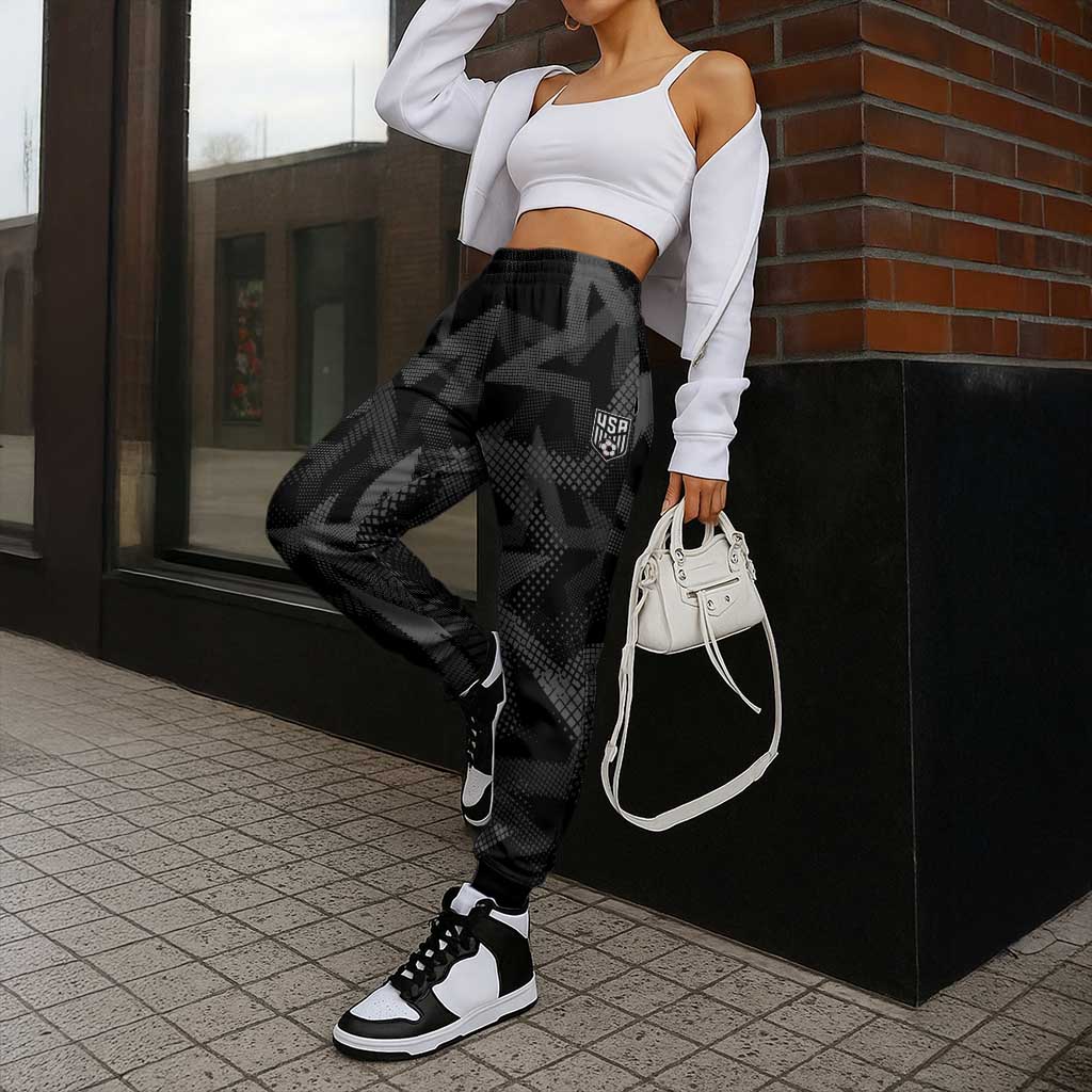 Soccer 2026 USA Jogger Pants Black Stars Version