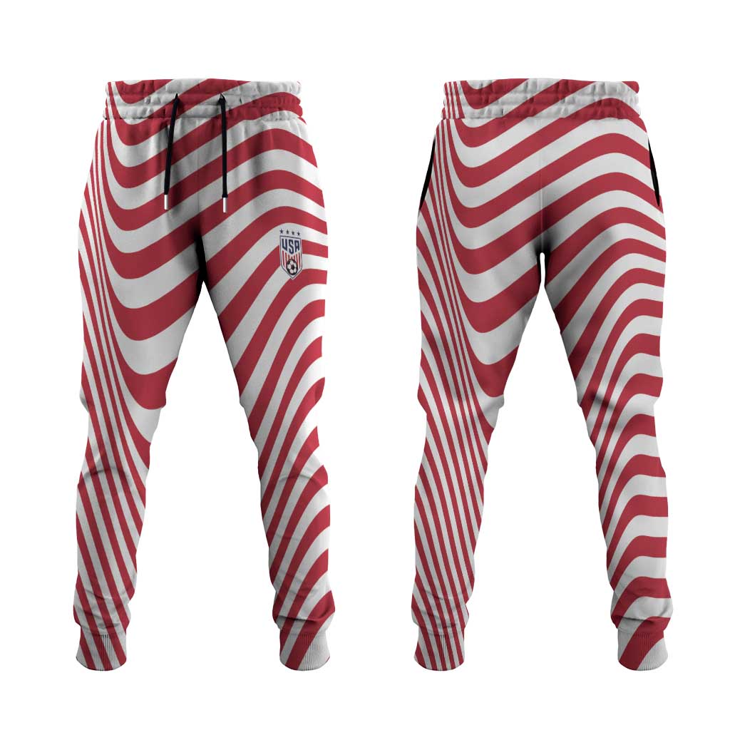 Soccer 2026 USA Jogger Pants Wave Flag Stylized