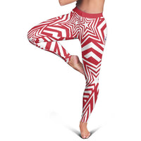 Soccer 2026 USA Leggings Red Star Stylized