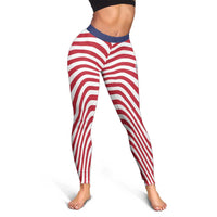 Soccer 2026 USA Leggings Wave Flag Stylized