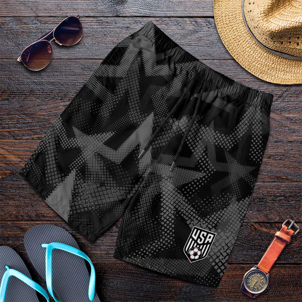 Soccer 2026 USA Shorts for Men Black Stars Version