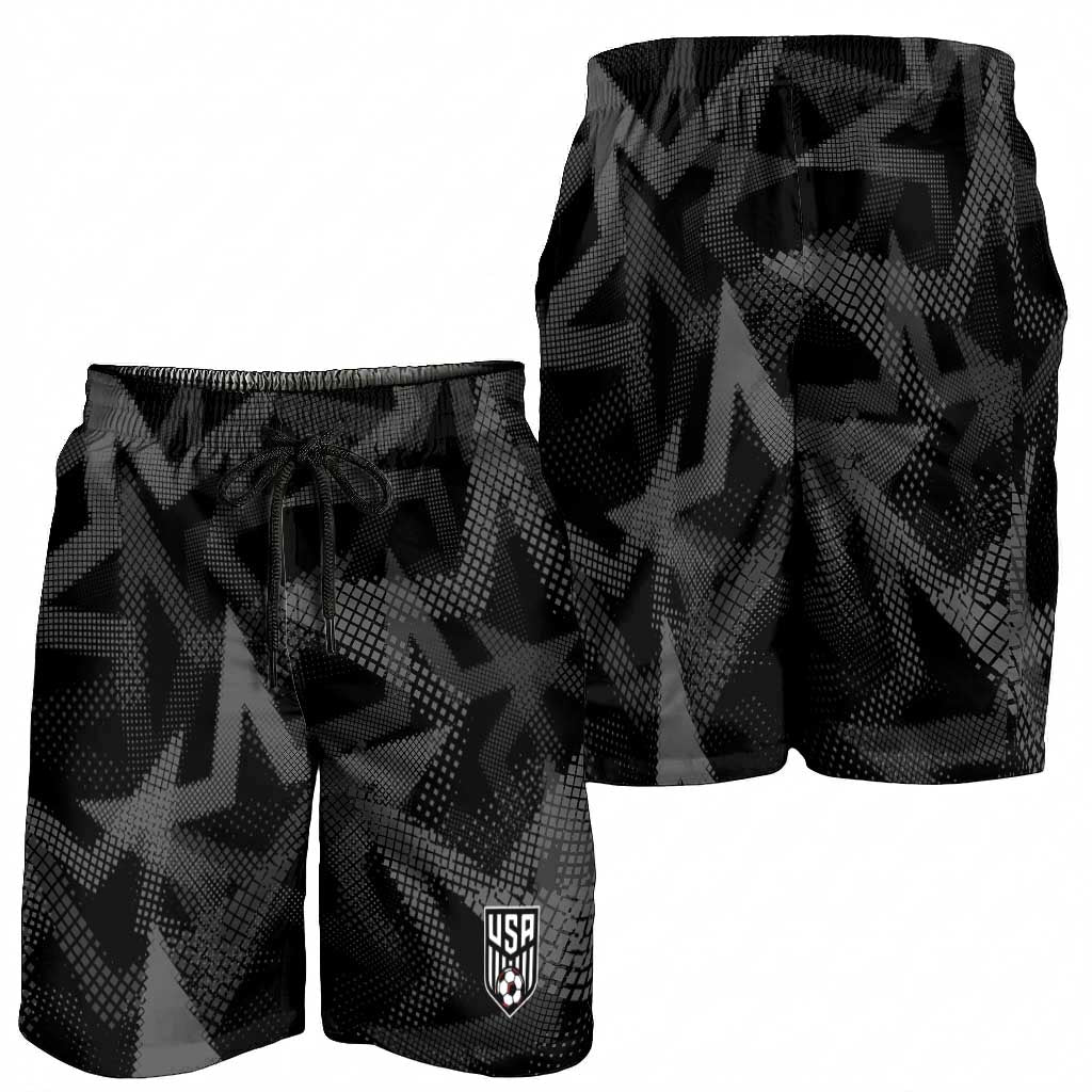 Soccer 2026 USA Shorts for Men Black Stars Version
