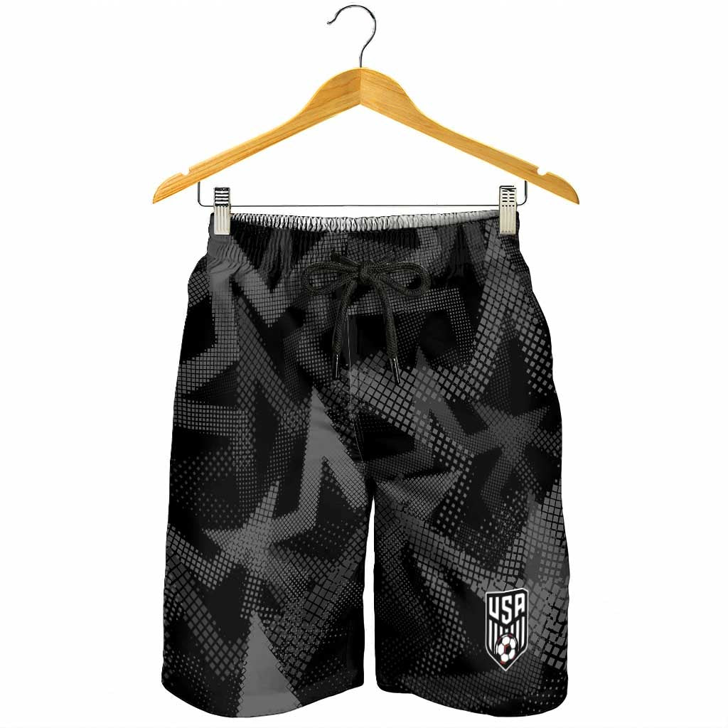 Soccer 2026 USA Shorts for Men Black Stars Version