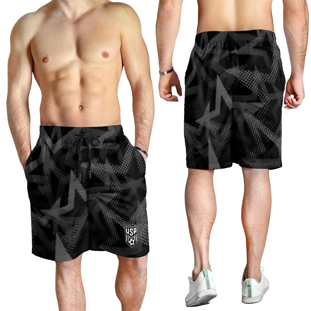 Soccer 2026 USA Shorts for Men Black Stars Version