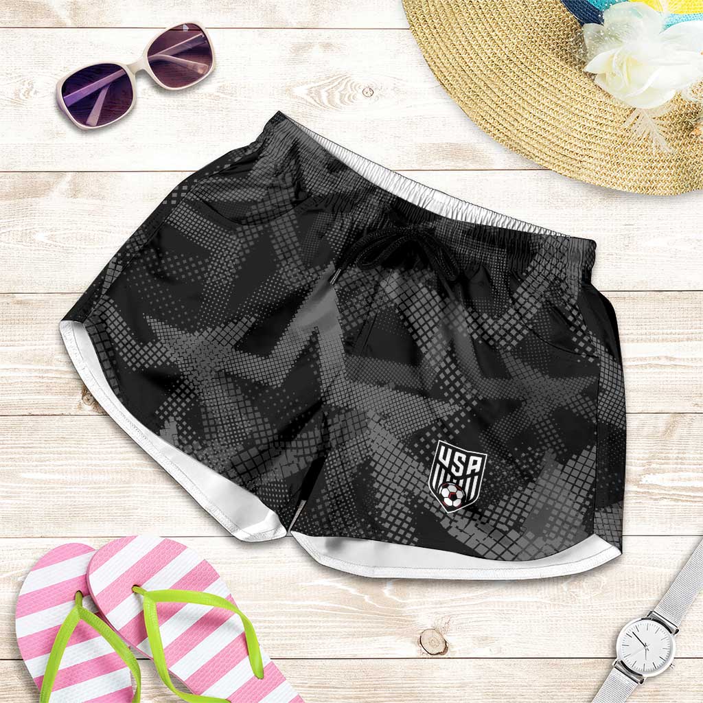 Soccer 2026 USA Shorts for Women Black Stars Version
