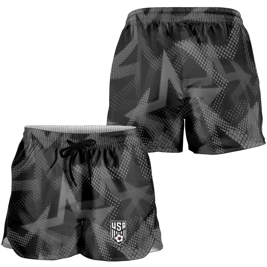 Soccer 2026 USA Shorts for Women Black Stars Version