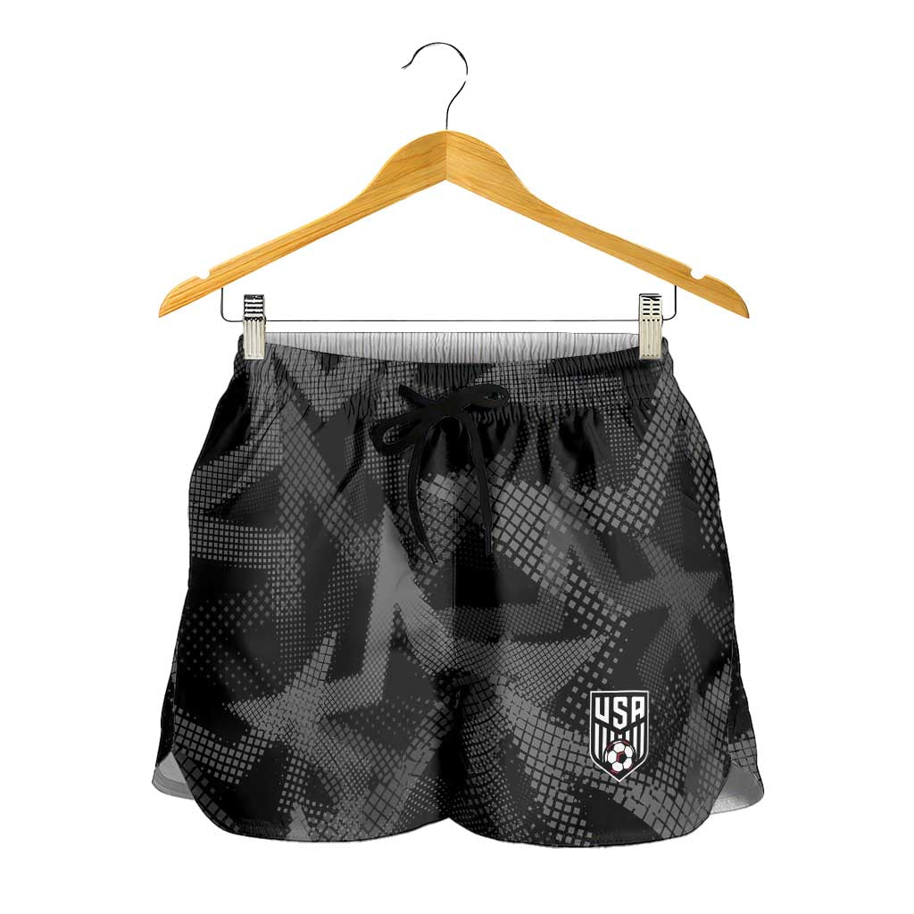 Soccer 2026 USA Shorts for Women Black Stars Version