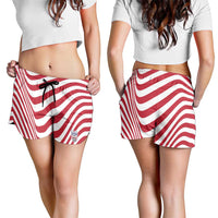 Soccer 2026 USA Shorts for Women Wave Flag Stylized